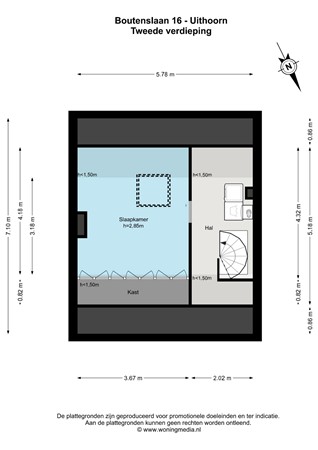 Floorplan - Boutenslaan 16, 1422 TH Uithoorn